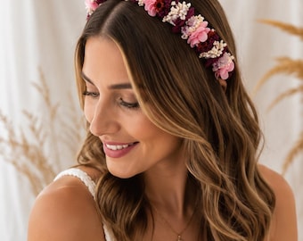 Long-lasting headband with dried flowers | Folk festival | Oktoberfest | Hair accessory | Wedding | Bachelor/Bachelorette party | Gift | Outfit advice