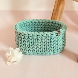 Crocheted Bathroom Basket Set | Bathroom Storage Organizer | Toilet Paper Basket | Cosmetic Organizer | Boho Bathroom Decor | Handmade Aloe