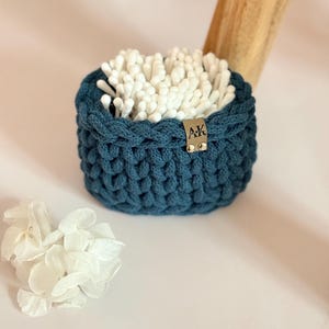 Crocheted Bathroom Basket Set | Bathroom Storage Organizer | Toilet Paper Basket | Cosmetic Organizer | Boho Bathroom Decor | Handmade image 10