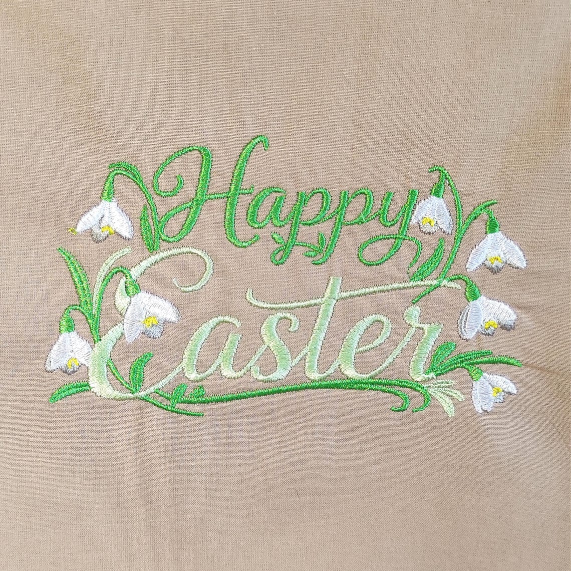 Happy Easter Embroidery Design With Snowdrops | Spring Machine ...