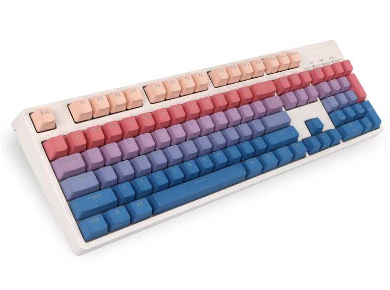 SUNSET Gradient Pastel Color Keycap Set for Mechanical Etsy