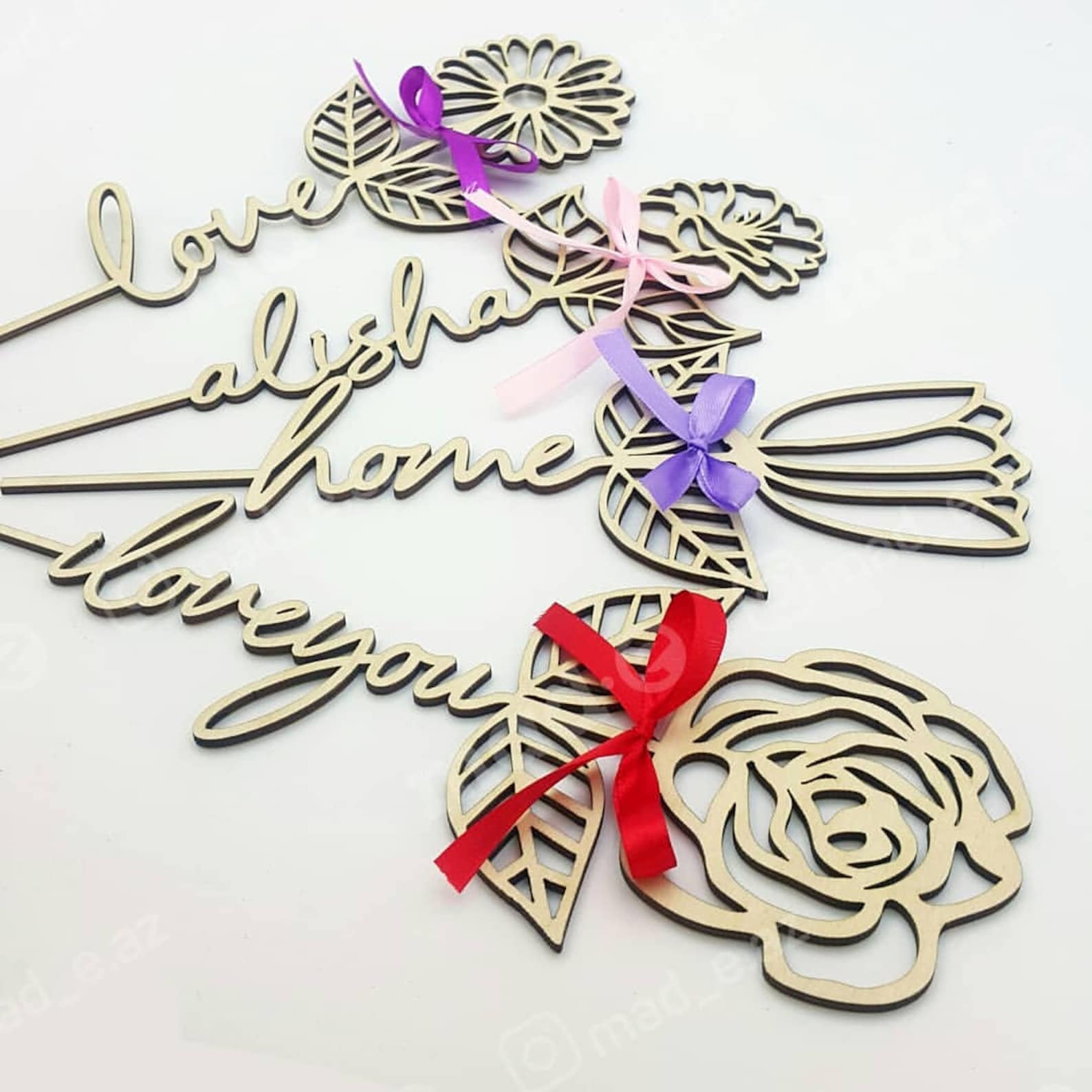 Fichier découpé au laser de fleurs de contreplaqué Etsy France