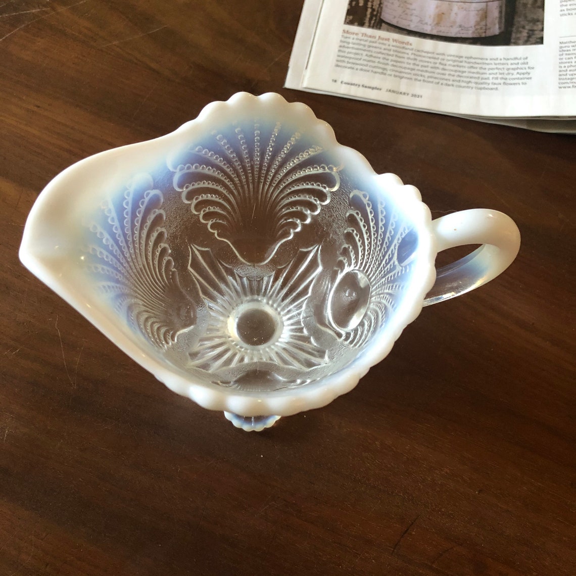 Antique Mosser Beaded Shell Creamer Cup Etsy