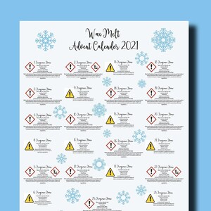 Wax Melt Advent Calender CLP A4 Portrait