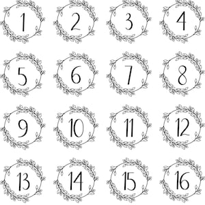 Downloadable Advent Numbers, 1-24, PDF Download, Christmas PDF, Kids Christmas file, instant download, Advent Calendar, Print at Home