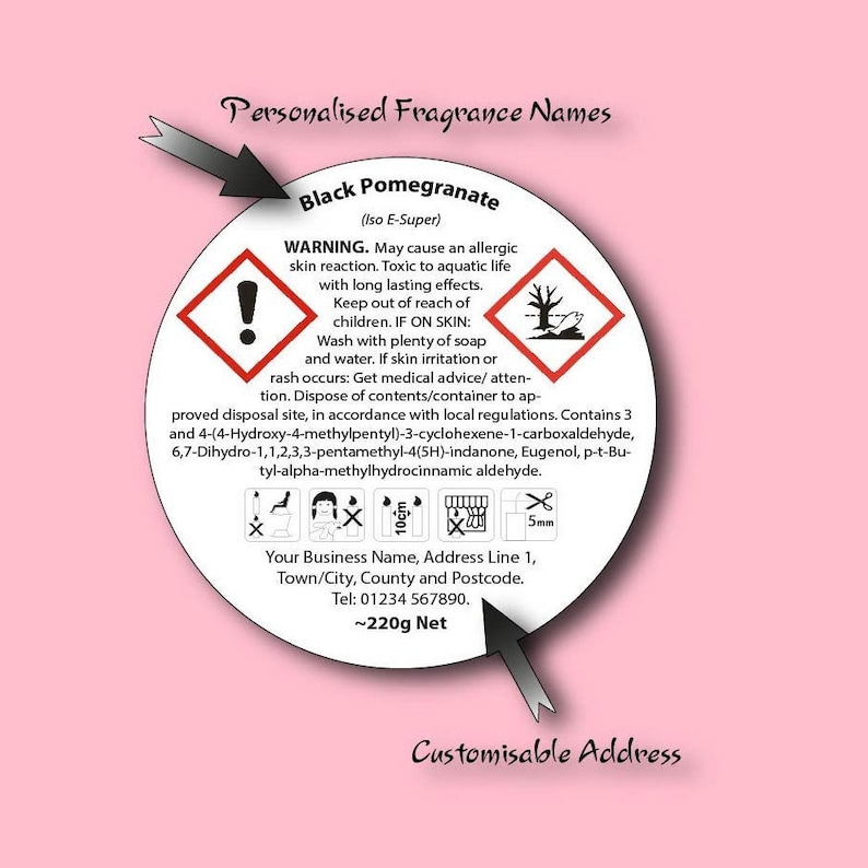 45mm CLP Candle label Round Etsy