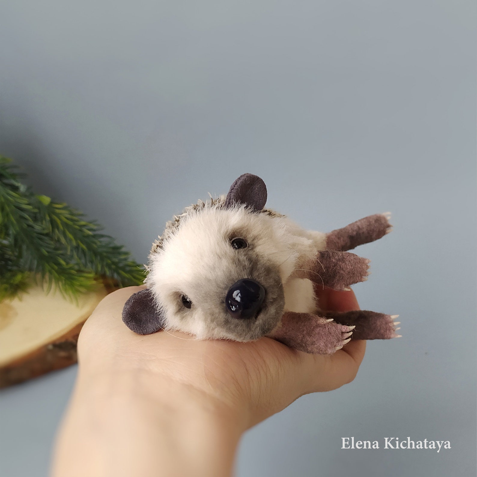 Realistic stuffed hedgehog toy OOAK Etsy