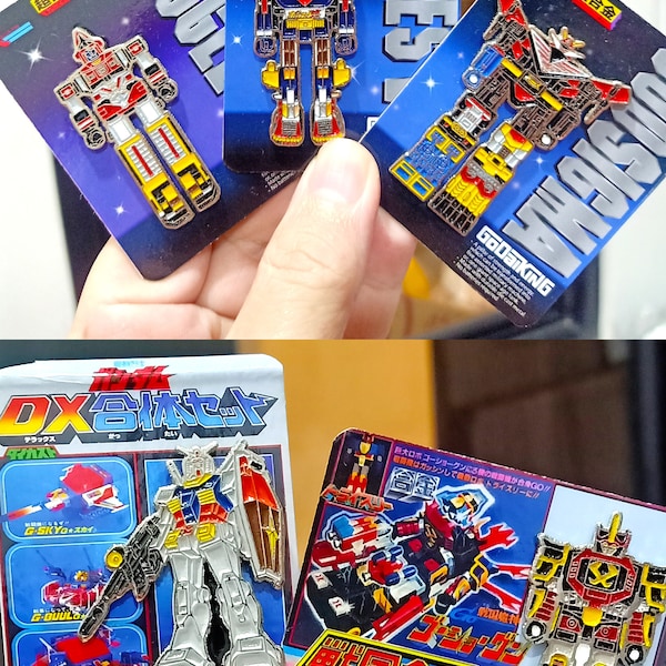 ROBOT JAPAN Godaikin Shogun Warrior Diecast Pin Set