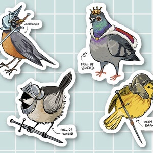 Pegatinas de caballero pájaro