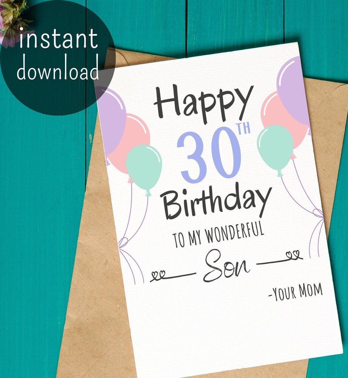 30th birthday card for son instant download 30th Bday gift Etsy 30th birthday card for son instant download 30th Bday gift Etsy