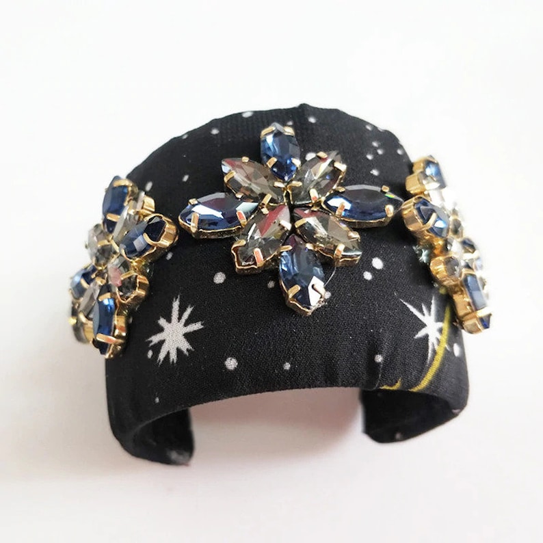 Handmade jewelryDesigner bracelet Full Crystal Flower braceletrhinestone charm braceletBracelet Band ZirconCrystalsopen cuff bangle