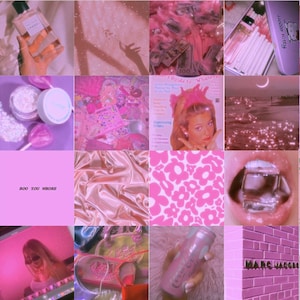 70 peice Boujee/2000&#39;s aesthetic photo wall kit