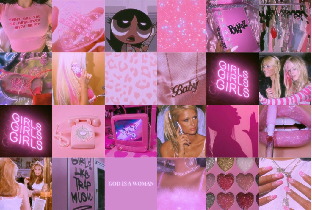 70 Peice Boujee/2000's Aesthetic Photo Wall Kit - Etsy