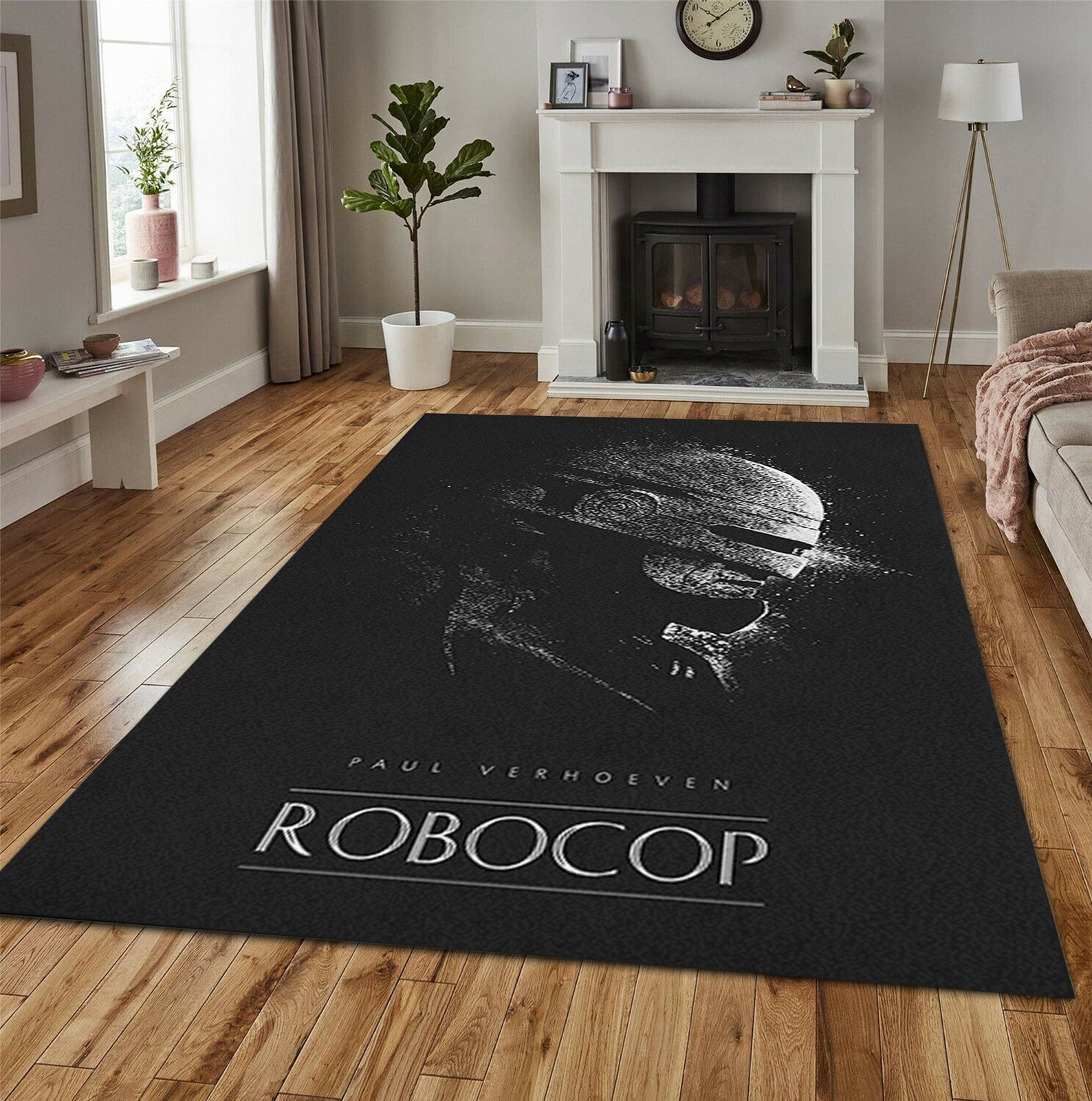 Robocop Area Rug Movie Rug Art Home Decor Bedroom Carpet Etsy