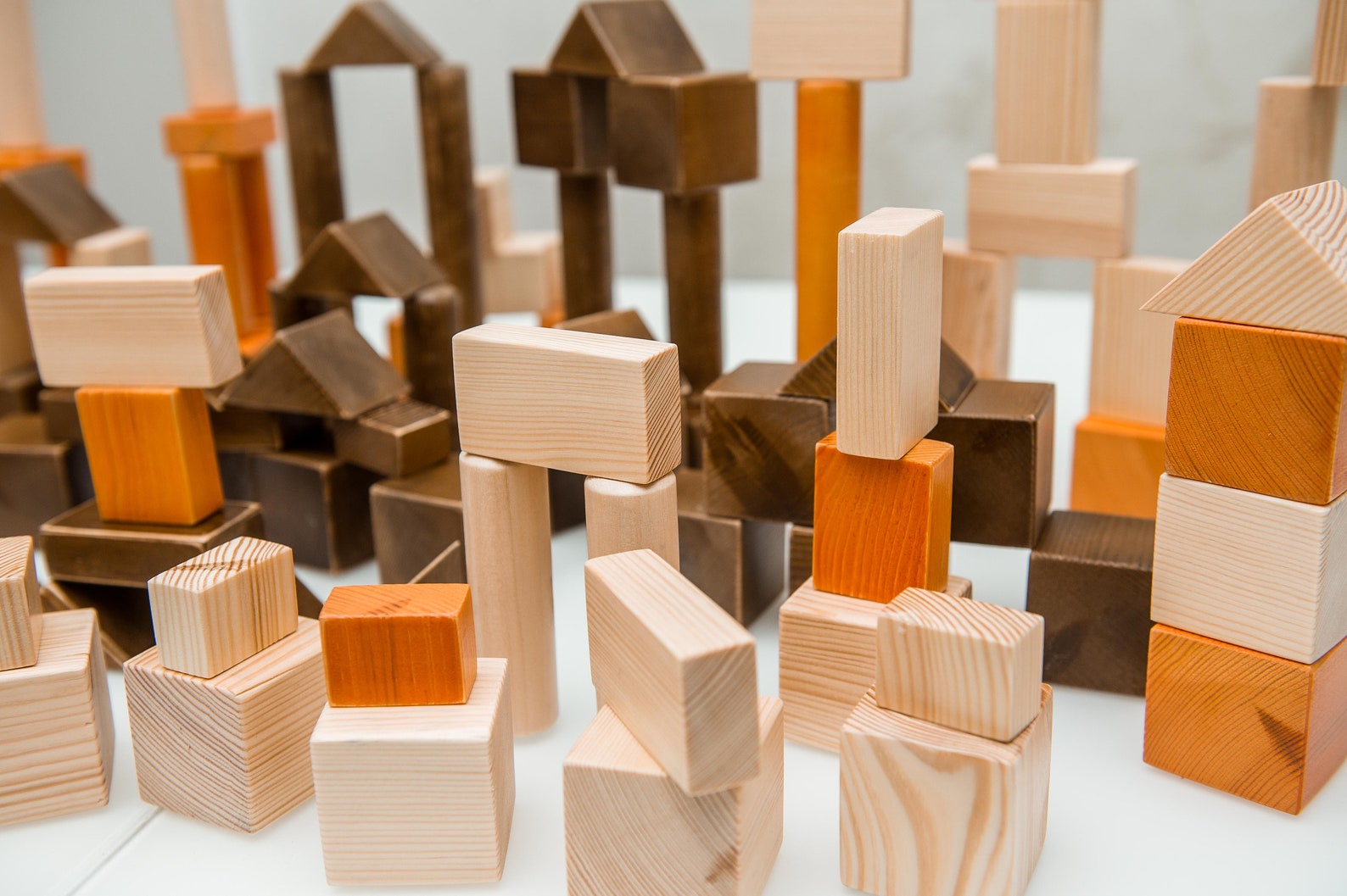 Basic Starter Blocks Set 50 Stück Holzblöcke Set Kleinkind Etsy