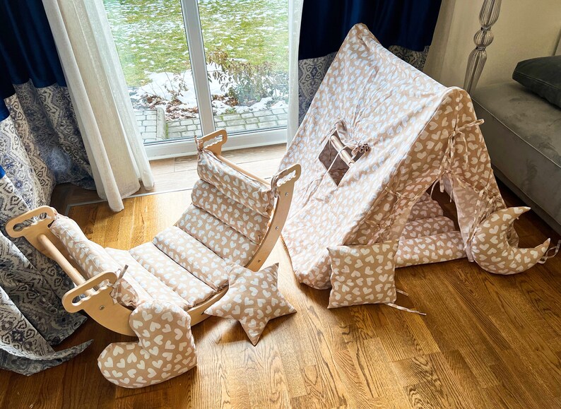 Kletterbogen mit Kissen Kletterdreieck MontessoriMöbel Etsy.de