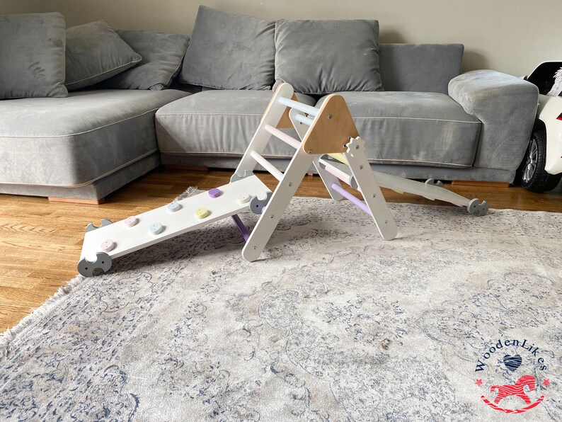Wooden Kids Climbing Furniture / Foldable Triangle Climbing Etsy