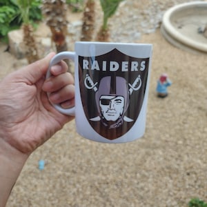  Rico Industries NFL Football Las Vegas Raiders #1 Dad 16oz  Laser Engraved Matte Black Ceramic Bistro Mug - For Hot or Cold Drinks :  Sports & Outdoors