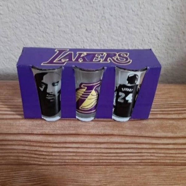 Los Angeles inspired basketball shot glasses