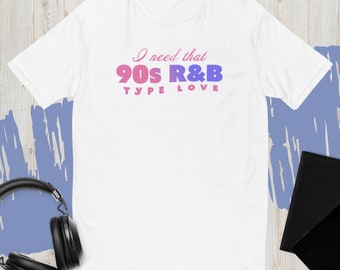 T-shirt d’amour de type R&B des années 90