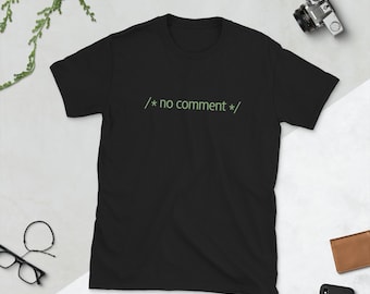 Camiseta sem codificador de comentários