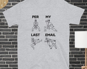Camiseta Versão do Karate por meu último e-mail
