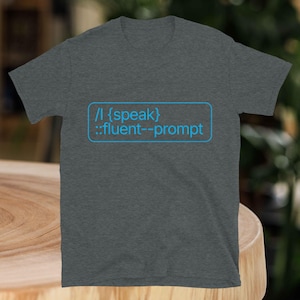 Maglietta con la scritta "Parlo fluentemente"