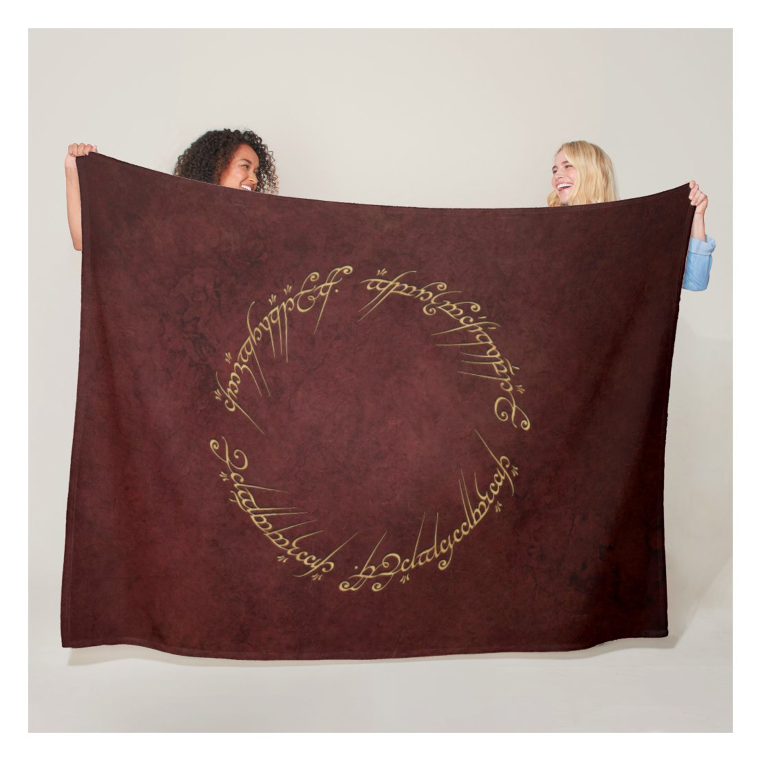 LOTR Synopsis Lord Of The Rings Maroon Blanket The Hobbit Etsy