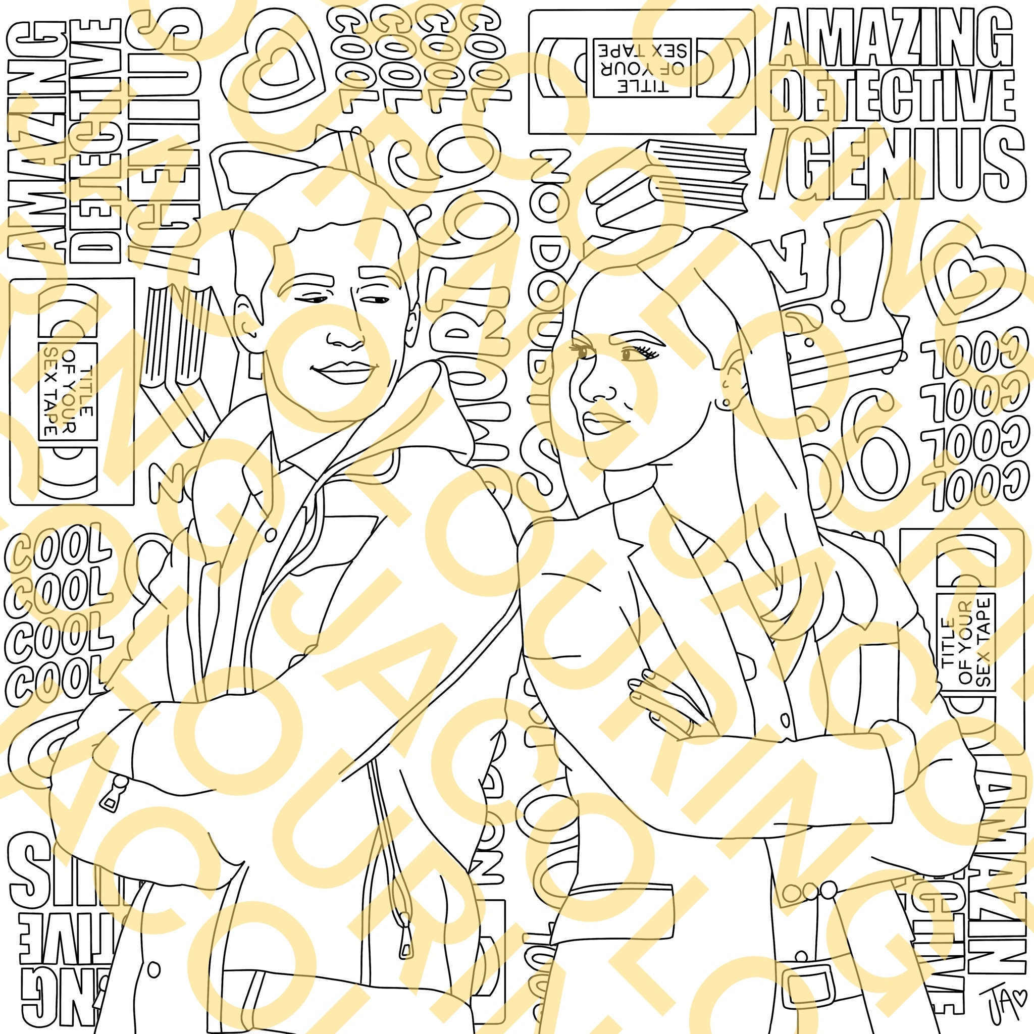 Brooklyn 99 Coloring Pages