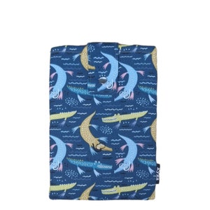 Pokrowiec na książkę, pokrowiec na tablet, krokodyle, dzieci, etui na książkę, ochraniacz na książkę, wyściełany rękaw na książkę