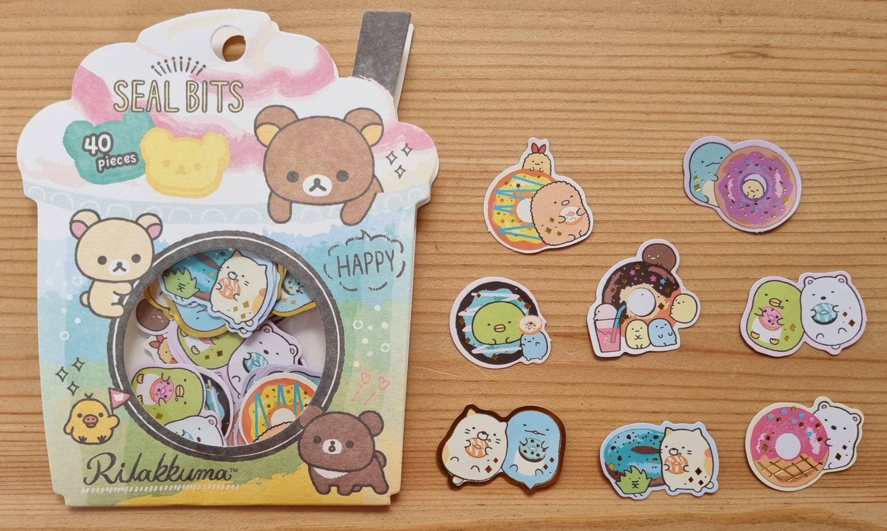 Sumikkogurashi Seal Bits Stickers Kawaii 40 Cheerful Etsy