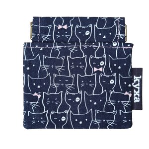 Mini knijpzakje, muntzakje, earbuds zakje, tampon zakje, katten, klein cadeautje, flexible frame zakje, minizakje, klein zakje