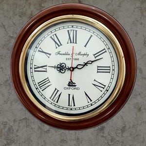 16'' Wooden Wall Clock Vintage Clock Antique-Style For Home, Office Modern wall Decor Item Collectible  Handmade Gift