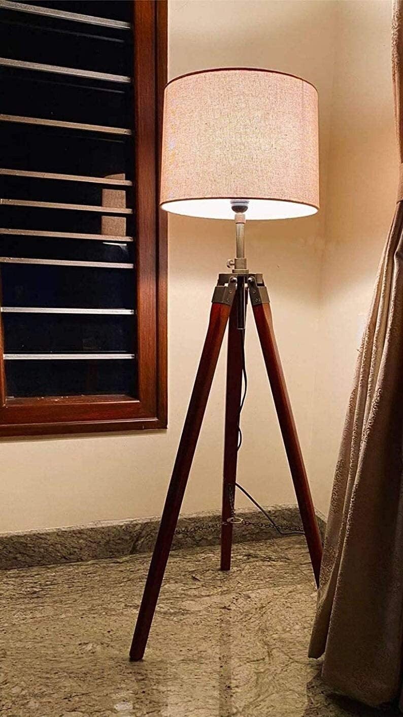 Teak Wood Antique Tripod Floor Lamp Stand /Wooden Lamp Stand | Etsy