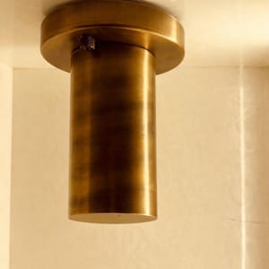Handmade Brass antique home decor Spotlight -Vintage Inspired Cylinder Downlight - Art Deco Brass Ceiling Fixture Lamp - Focus Lighting