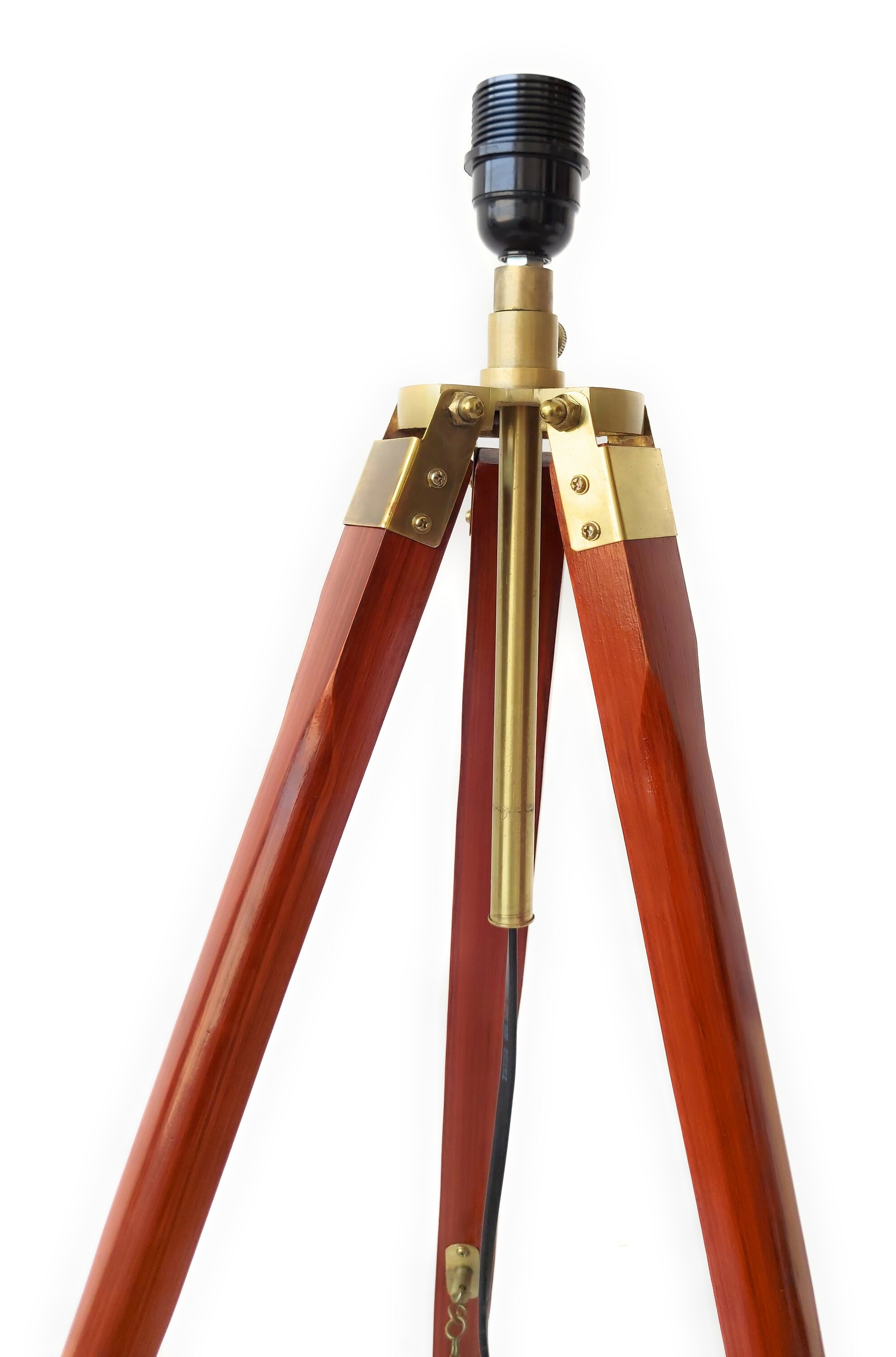 Nautical Tripod Floor Lamp Stand /wooden Floor Lamp Stand for Home, Office, Living Room Corner ...