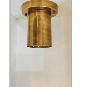 Modern Semi Flush Mount Ceiling Light Fixture  | Handmade Mid Century Spotlight Brass Home Decor Lighting