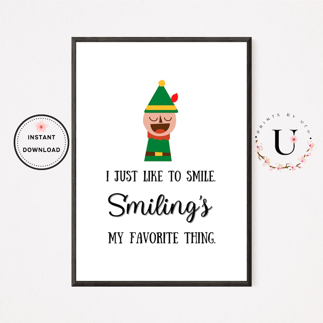 Elf Quotes Christmas Movie Popular Printables Buddy the Etsy