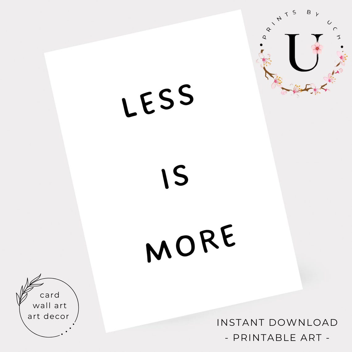 Less is More, Affirmation Cards Printable, Positive Affirmation Poster ...