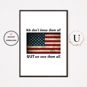 Memorial Printable Quote, Veterans Day, Printable Wall Art, United States Army, Quotes about LIfe, Popular Printables, Digital Art