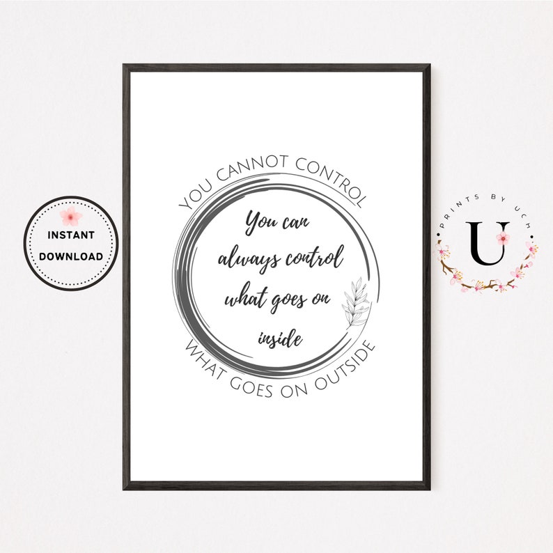 Minimal Wall Art Set of 5, Wayne Dyer, Popular Right Now, Vision Board Printables, Quotes about life, Mental Health Therapist Gift, Yoga image 5