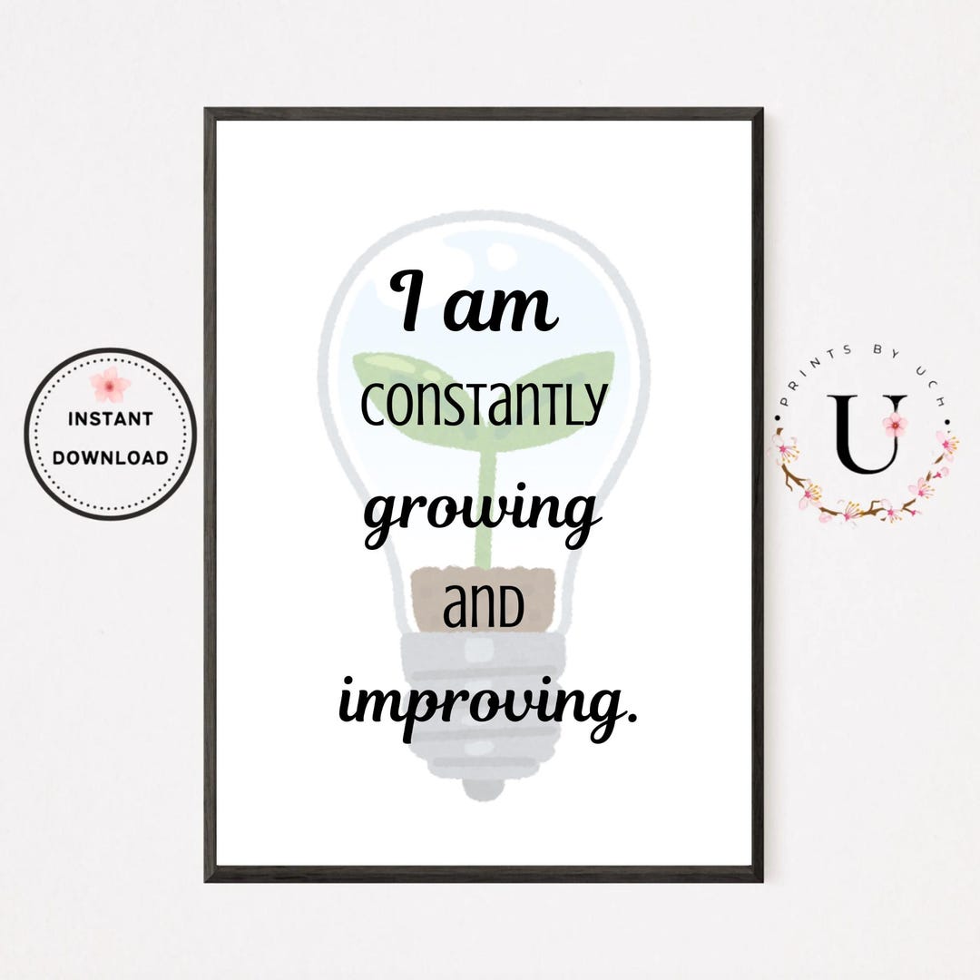 Growth Mindset Poster, Printable Affirmation Cards, Classroom Posters ...