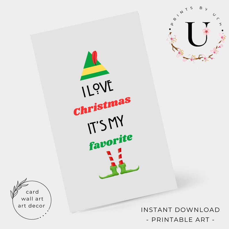 Buddy the Elf, I Love Christmas It's My Favorite, Christmas Cards ...
