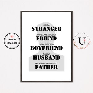 Vaderdagcadeau van vrouw, afdrukbare vaderdagkaart, stiefvadercadeau, inspirerende citaten, populaire printables, papa's cadeau, kantoordecor