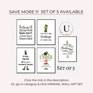Elf the Buddy, Christmas Printables, Printable Wall Art, Holiday Decor ...