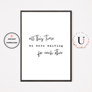 Señalización de bodas, tarjetas de afirmación, citas sobre la vida, arte mural imprimible, regalo de boda único para parejas, decoración del pasillo de bodas, póster de citas