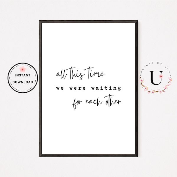 Wedding Signage, Affirmation Cards, Quotes about Life, Printable Wall Art, Unique Wedding Gift for Couple, Wedding Aisle Decor, Quote Poster