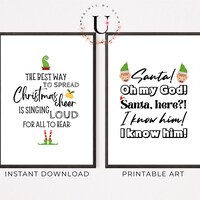 Elf the Buddy, Christmas Printables, Printable Wall Art, Holiday Decor ...