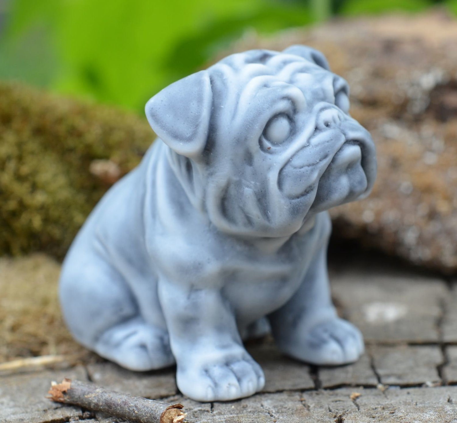 Marble Statuette Dog Bulldog Figurine Dog Bulldog Marble Etsy