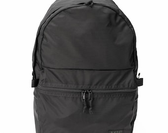Black Packcloth Nylon Daypack: Water-Resistant USA Made Backpack